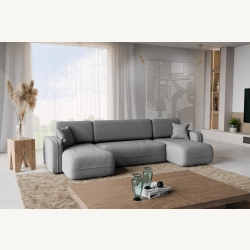 Oreo U Narożnik wypoczynkowy  Komfortowy narożnik wypoczynkowy z funkcją spania i pojemnikiem na pościel Tkanina Legacy 20